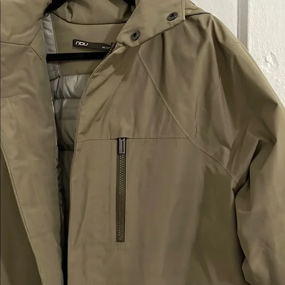 NAU Copenhagen hooded down trench coat - Khaki - Picture 3 of 7